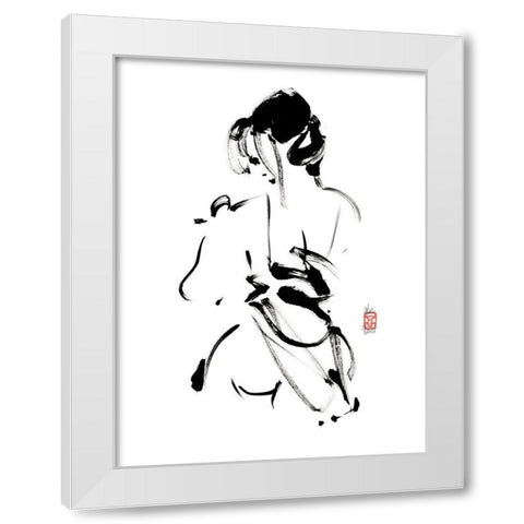 Coquine White Modern Wood Framed Art Print by Hanniet, Marc