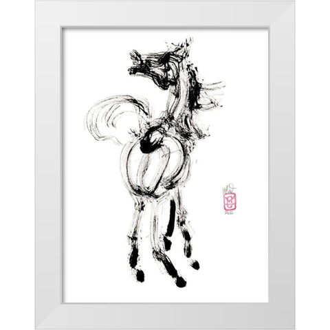 La rage de vivre White Modern Wood Framed Art Print by Hanniet, Marc