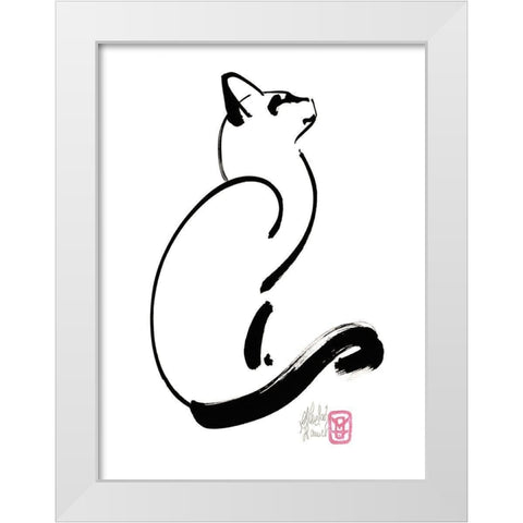 Fidele-lattente du maitre White Modern Wood Framed Art Print by Hanniet, Marc