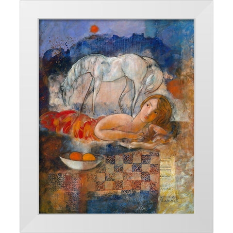 Linstinct des libertes White Modern Wood Framed Art Print by Hanniet, Marc