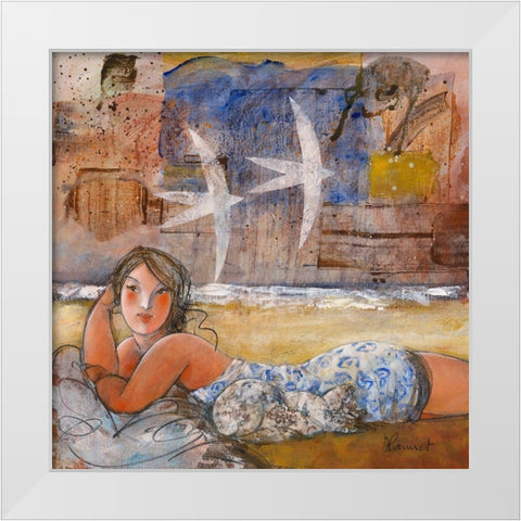 Autre et semblable White Modern Wood Framed Art Print by Hanniet, Marc