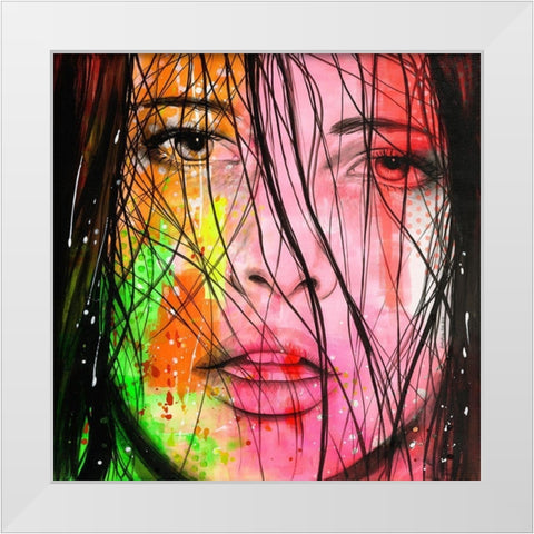 Louise White Modern Wood Framed Art Print by Lemahieu, Lise