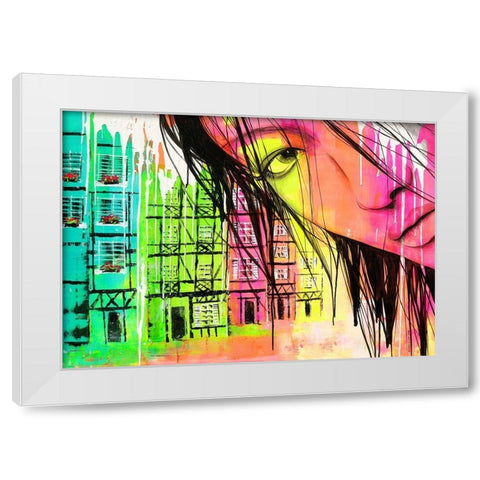 Zita White Modern Wood Framed Art Print by Lemahieu, Lise