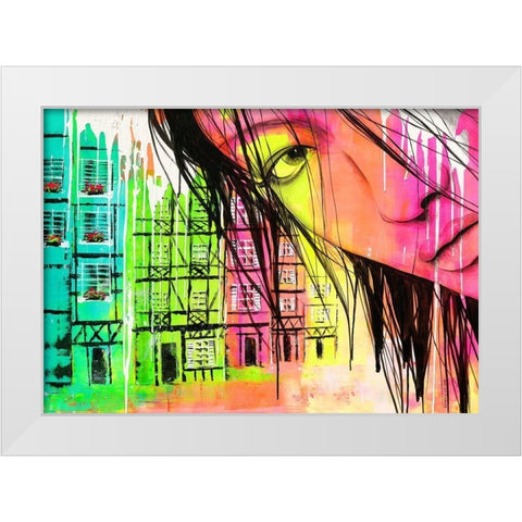 Zita White Modern Wood Framed Art Print by Lemahieu, Lise