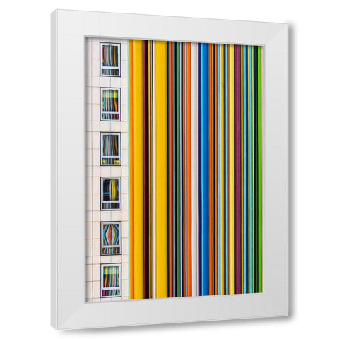 Vue sur Moretti White Modern Wood Framed Art Print by Bertrande, Arnaud