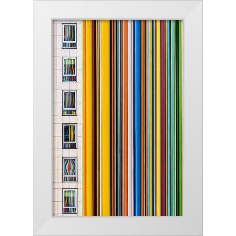 Vue sur Moretti White Modern Wood Framed Art Print by Bertrande, Arnaud