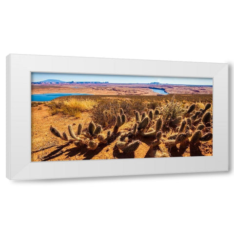 Wildwest Cactus White Modern Wood Framed Art Print by Lichtenwalter, Tom