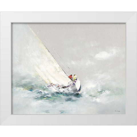 Gros Temps White Modern Wood Framed Art Print by de Courcy, Gerard
