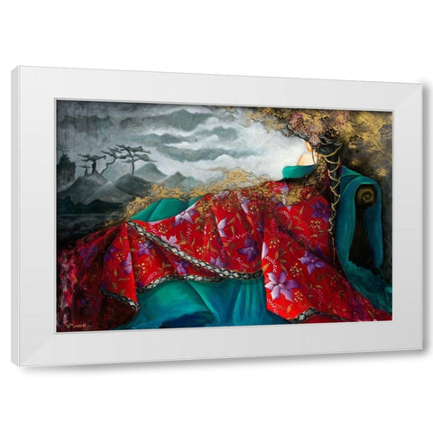 Contemplation White Modern Wood Framed Art Print by Maugeri, Valerie