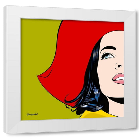 Joy White Modern Wood Framed Art Print by Beaudenon, Thierry