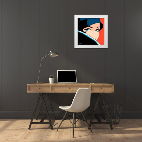 A Vintage Look White Modern Wood Framed Art Print by Beaudenon, Thierry