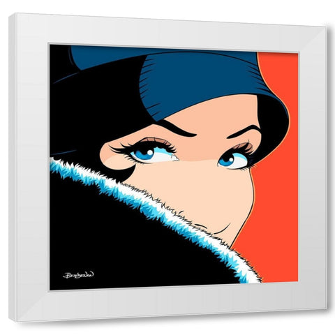 A Vintage Look White Modern Wood Framed Art Print by Beaudenon, Thierry