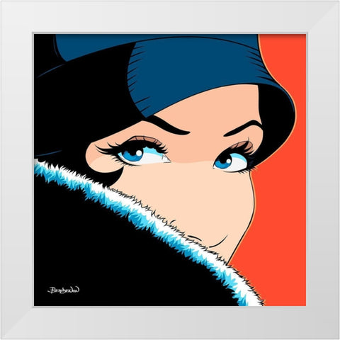 A Vintage Look White Modern Wood Framed Art Print by Beaudenon, Thierry