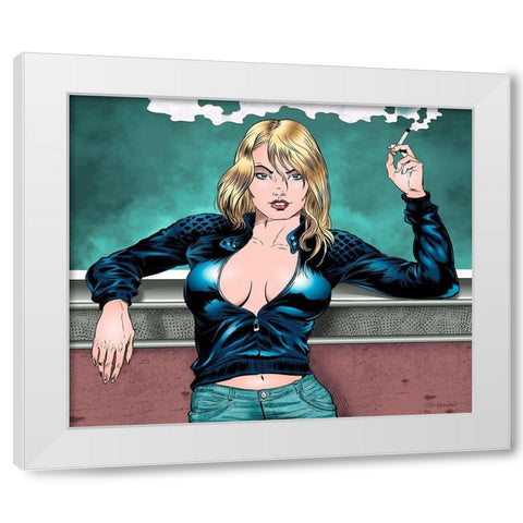 So what? White Modern Wood Framed Art Print by Beaudenon, Thierry