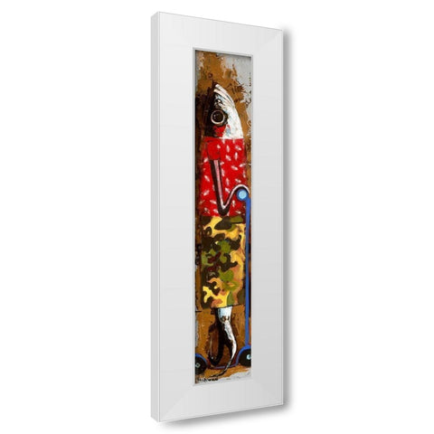 Sardinas Patinete White Modern Wood Framed Art Print by Villanueva, Natalia
