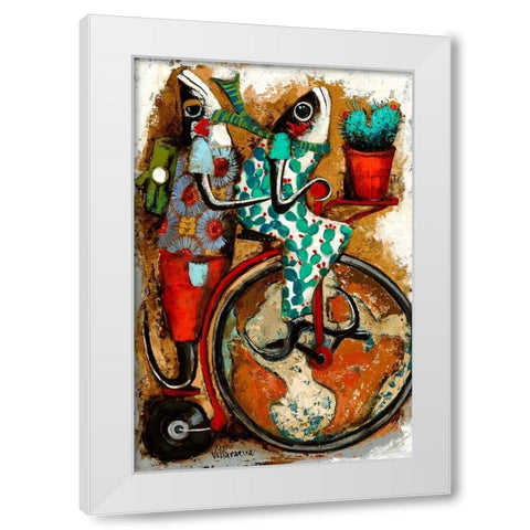 Botanicos White Modern Wood Framed Art Print by Villanueva, Natalia