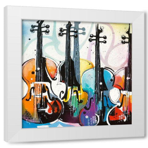 Variation for Violin I White Modern Wood Framed Art Print by Cornee, Patrick