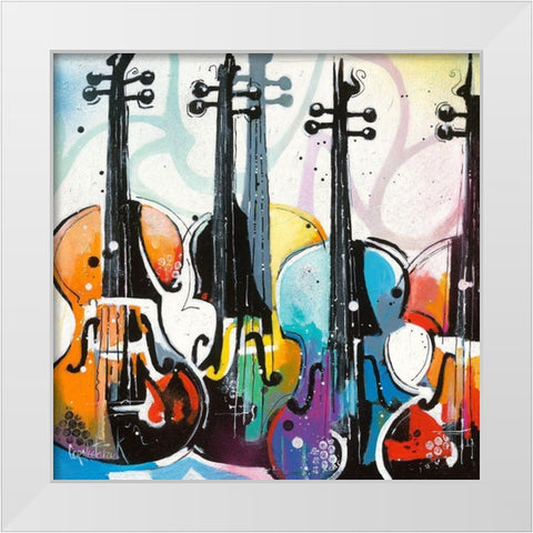 Variation for Violin I White Modern Wood Framed Art Print by Cornee, Patrick