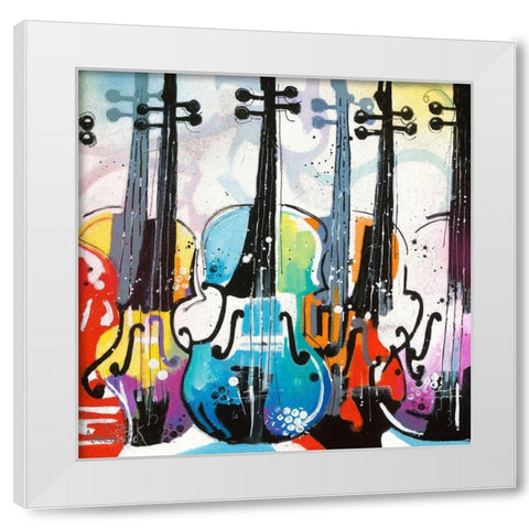 Variation for Violin II White Modern Wood Framed Art Print by Cornee, Patrick