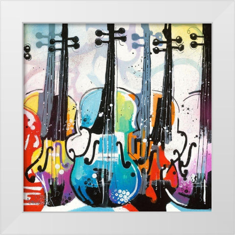 Variation for Violin II White Modern Wood Framed Art Print by Cornee, Patrick