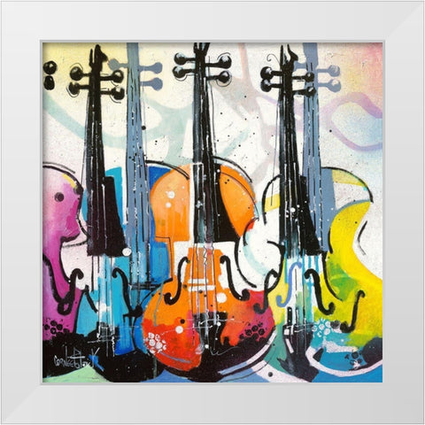 Variation for Violin III White Modern Wood Framed Art Print by Cornee, Patrick
