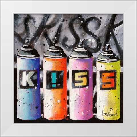 Love the World II White Modern Wood Framed Art Print by Cornee, Patrick