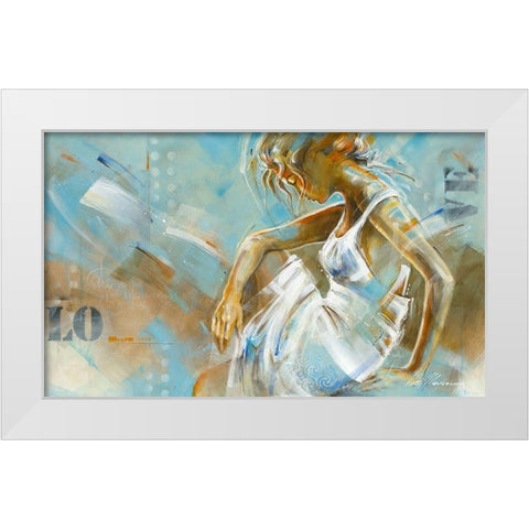 Ocean Breeze I White Modern Wood Framed Art Print by Meijering, Kitty