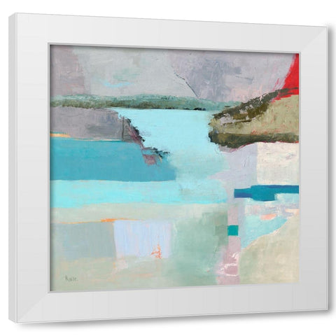 Eigue Marine White Modern Wood Framed Art Print by Parise, Chantal