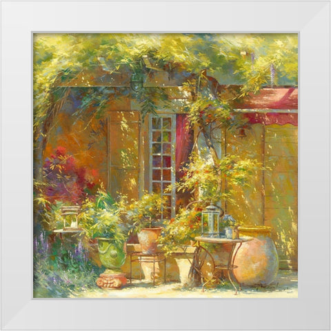 Lumiere d ete White Modern Wood Framed Art Print by Messely, Johan