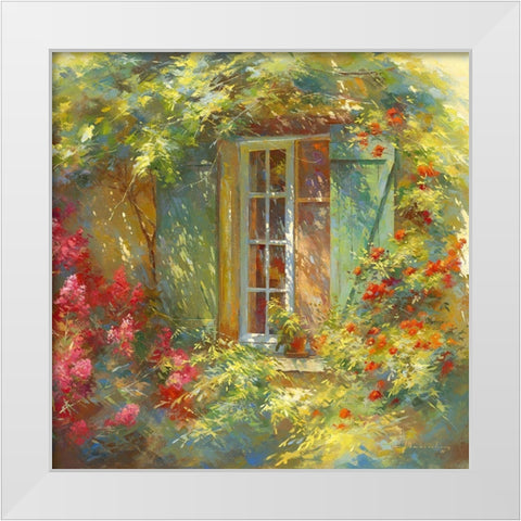 Charme Provencale White Modern Wood Framed Art Print by Messely, Johan