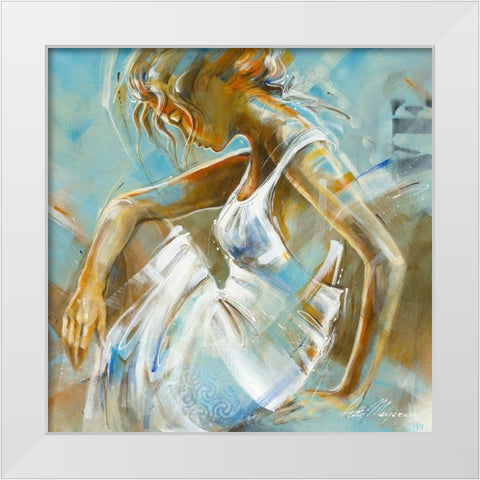 Ocean Breeze I White Modern Wood Framed Art Print by Meijering, Kitty