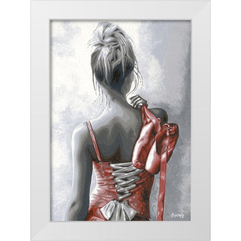 Fin de la Danse White Modern Wood Framed Art Print by Guionie, Jean