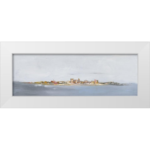 Die Insel White Modern Wood Framed Art Print by Arns-Muller, Monika