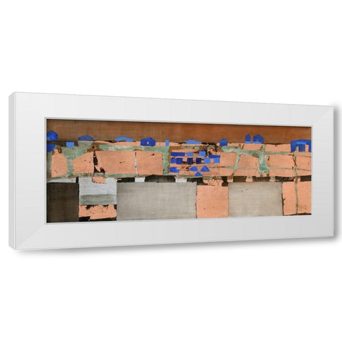 Blue Settlement White Modern Wood Framed Art Print by Richter-Armgart, Rose