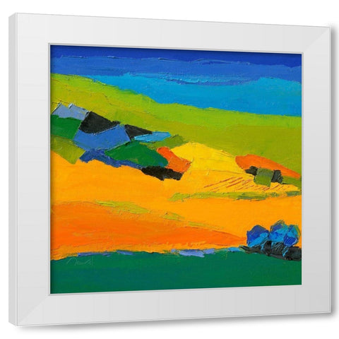 Meridienne White Modern Wood Framed Art Print by Mauviel, Laurence