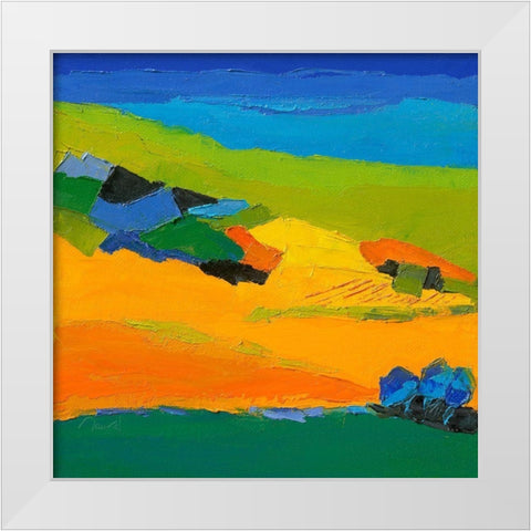 Meridienne White Modern Wood Framed Art Print by Mauviel, Laurence