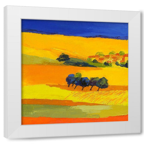 Reflets dete White Modern Wood Framed Art Print by Mauviel, Laurence