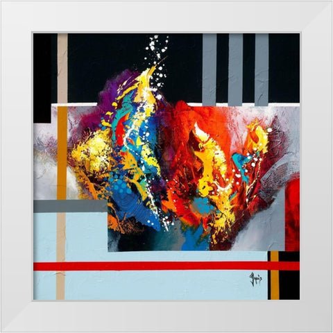 Energie masculine White Modern Wood Framed Art Print by Jadis