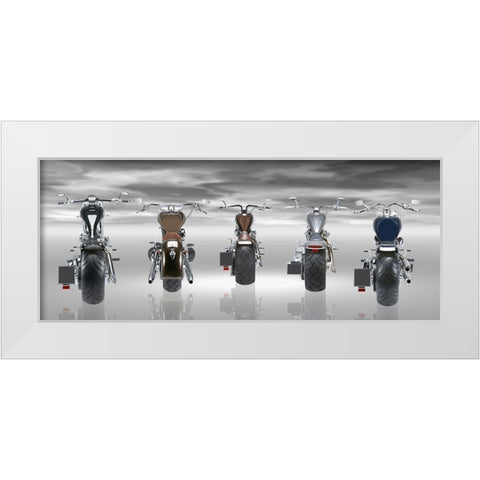 BackFive White Modern Wood Framed Art Print by Hillert, Peter