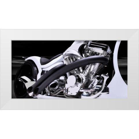 V Block Two White Modern Wood Framed Art Print by Hillert, Peter