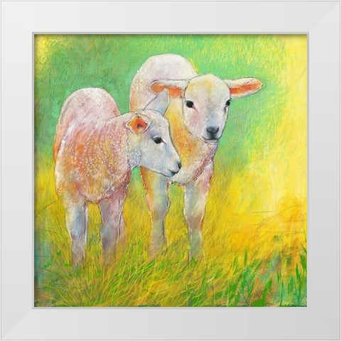 Lammer White Modern Wood Framed Art Print by Botman, Loes