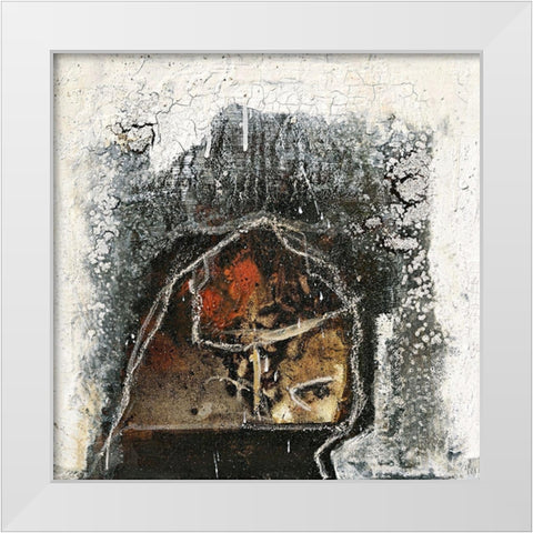 S/W Knopf White Modern Wood Framed Art Print by Reinhold, Thomas F.