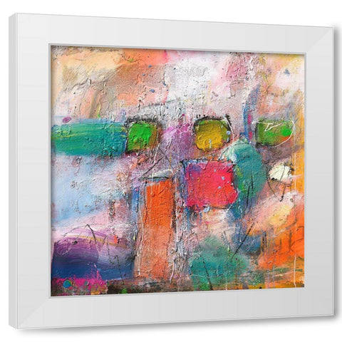 Three People White Modern Wood Framed Art Print by Reinhold, Thomas F.