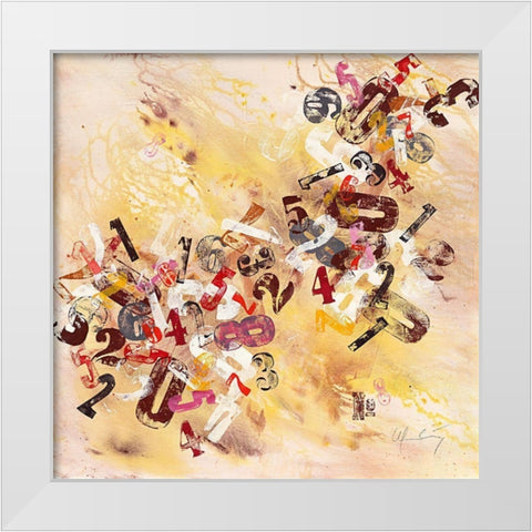 Zerfall White Modern Wood Framed Art Print by Wendling, Heinz