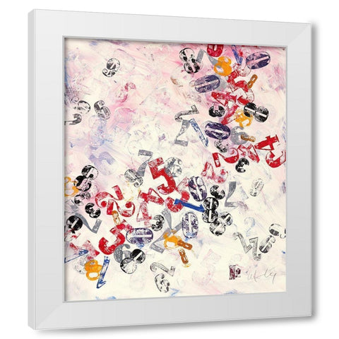 Ziffern III White Modern Wood Framed Art Print by Wendling, Heinz