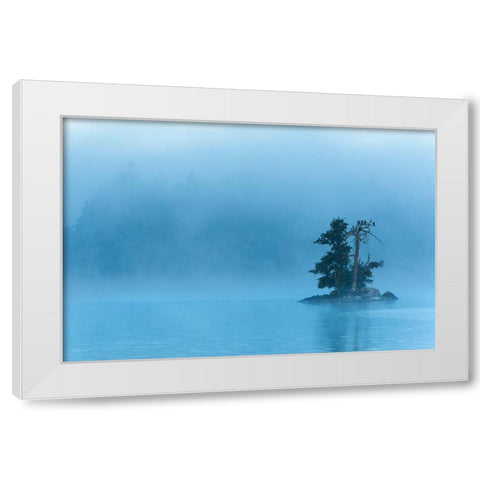 Insel im Klockesjoen White Modern Wood Framed Art Print by Seidel, Leo