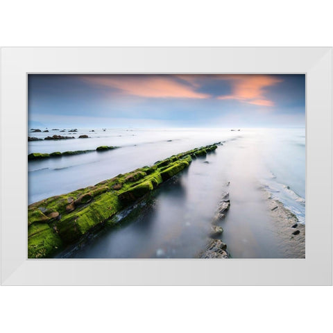 Barrika II White Modern Wood Framed Art Print by Bertrande, Arnaud