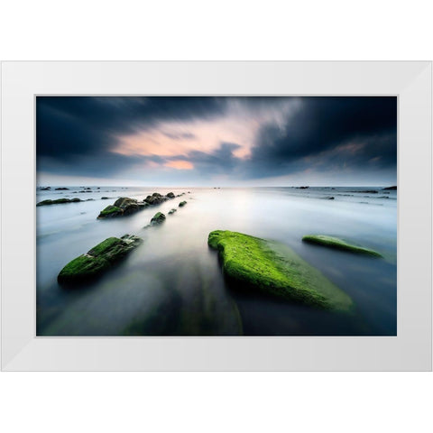 Barrika IV White Modern Wood Framed Art Print by Bertrande, Arnaud