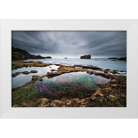 Biarritz I White Modern Wood Framed Art Print by Bertrande, Arnaud