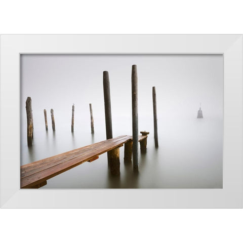 Find Me White Modern Wood Framed Art Print by Bertrande, Arnaud